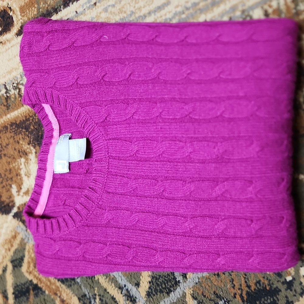 JCPenney Women's Fuchsia Cable Knit Sweater - Picture 6 of 8